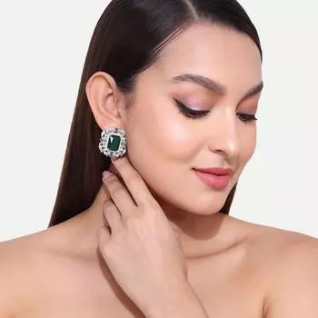 Серебряные полированные серьги, серебряные американские бриллиантовые украшения, серьги ручной работы, модные женские серьги M