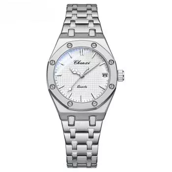 Серебряные простые повседневные часы для женщин, классические водонепроницаемые, 3 бара, элегантные женские кварцевые наручные часы, роскошные подарочные часы от лучшего бренда розовый