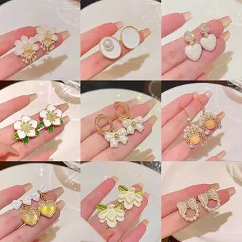 Серебряные серьги-бантики S925: Легкая роскошь, универсальный, милый и свежий дизайн для женщин A1222 золотой