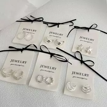 Серебряные серьги Commuter 2024 года: Простые, стильные серьги-гвоздики 925 пробы для повседневной носки