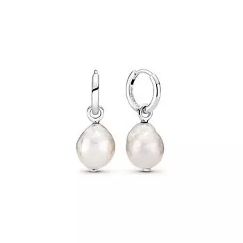 Серебряные серьги-гвоздики S925 с новым пресноводным культивированным барочным жемчугом