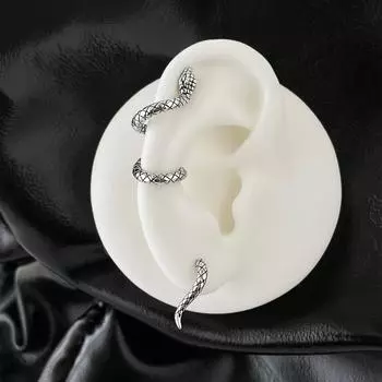 Серебряные серьги-гвоздики в форме змеи в стиле ретро - простые и уникальные, высококлассные, без клипс, персонализированные модные серьги. 925 silver needle