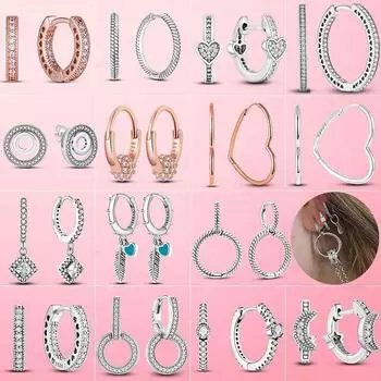 Серебряные серьги из настоящего стерлингового серебра 925 пробы, асимметричные серьги-кольца в форме сердца для женщин, модные серебряные серьги, ювелирные изделия, подарок