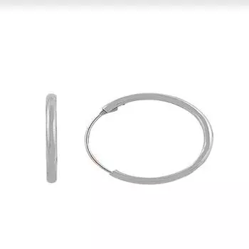 Серебряные серьги-кольца