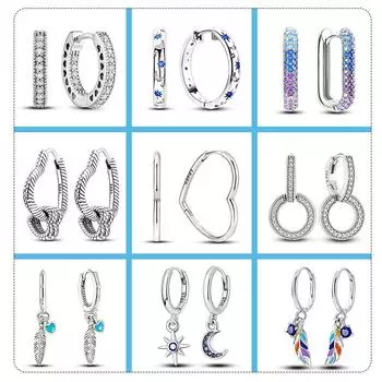 Серебряные серьги-кольца из серебра 925 пробы, асимметричные серьги-кольца в форме сердца для женщин, модные серебряные серьги, ювелирные изделия, подарок