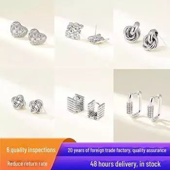 Серебряные серьги Love в японском и корейском стиле - ювелирный подарок на День святого Валентина