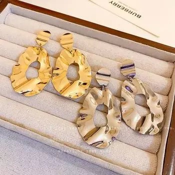 Серебряные серьги-плиссе с иглами, стильный темперамент, ажурный универсальный индивидуальный дизайн.