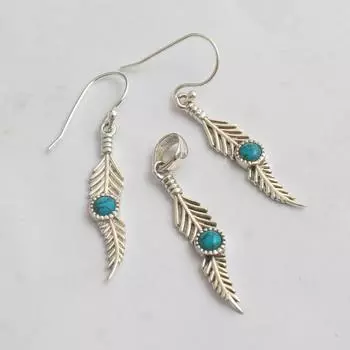 Серебряные серьги-подвески с бирюзовым драгоценным камнем, стерлинговое серебро 925 пробы, ювелирные украшения ручной работы бирюзовый