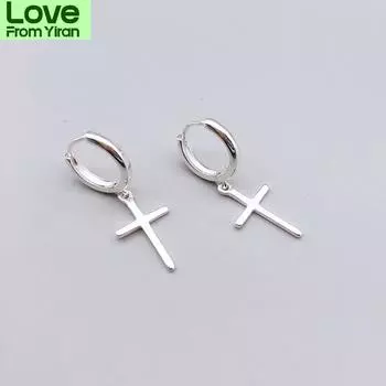 Серебряные серьги Reeti, серьги-гвоздики в форме креста для женщин, подарочные серьги, модные ювелирные изделия