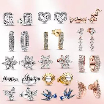 Серебряные серьги S925 с ласточкой, серьги с перьями, сердце, подходят оригинальные серьги, весенние модные женские украшения для мамы, подарок любви