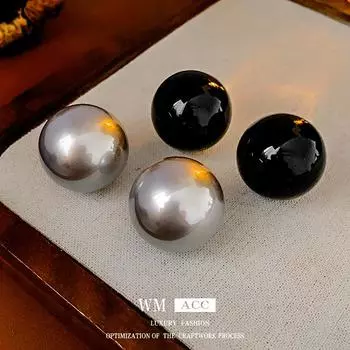 Серебряные серьги с круглым жемчугом «Игла» — ретро, роскошные, уникальные украшения для женщин