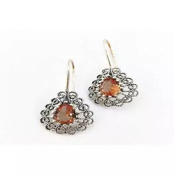 Серебряные серьги с подвеской Zultanite Stone