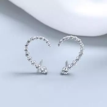 Серебряные серьги Star of The Stars Tassel Mesh Internet Sensation из серебра 925 пробы, безделушки серебряный