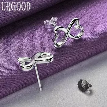 Серебряные серьги в форме сердца из стерлингового серебра 925 пробы, свадебные украшения с подвесками 1.3mm*0.8mm