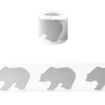 Серебряные светоотражающие нашивки с медведями, утюг на тканевой шляпе, сумка, Parches Ropa, наклейки на одежду, толстовки, сделай сам, теплопередача, термопереносы 3x100cm