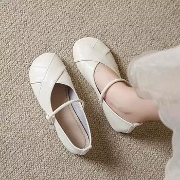 Серебряные туфли женские осень 2024 новые модели с юбками мягкая подошва шапочки для беременных балетки Мэри Джейн 35 серебряный