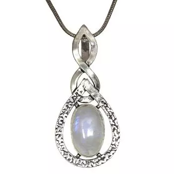 Серебряные украшения 2,25-дюймовый кулон с драгоценными камнями, радужным лунным камнем, Пасха