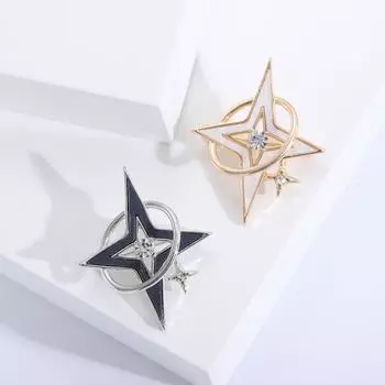 Серебряные украшения брошь гексаграмма универсальный темперамент одежда аксессуары корсаж