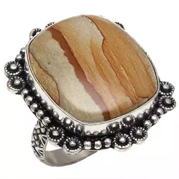 Серебряные украшения ручной работы из американского яшмового камня 9