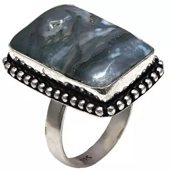 Серебряные украшения ручной работы из драгоценного камня мохового агата 9