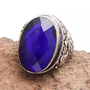 Серебряные украшения ручной работы из драгоценного камня танзанит кварц 7.5