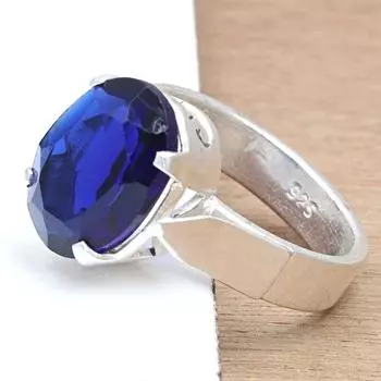 Серебряные украшения ручной работы из драгоценного камня танзанит кварц 7.5