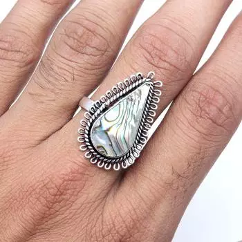 Серебряные украшения ручной работы из ракушек-абалонов 10.5