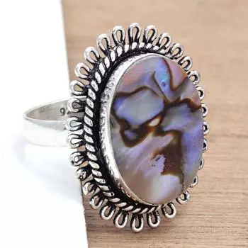 Серебряные украшения ручной работы из ракушек-абалонов 8.5