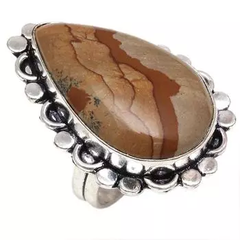 Серебряные украшения ручной работы с американским яшмовым самоцветом 8.5A