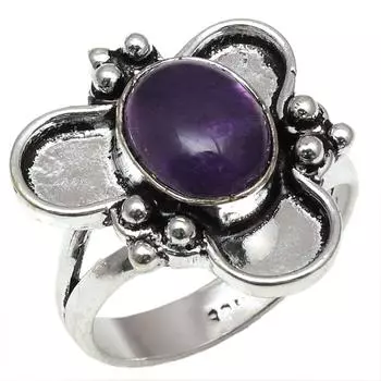 Серебряные украшения ручной работы с аметистовым драгоценным камнем 9