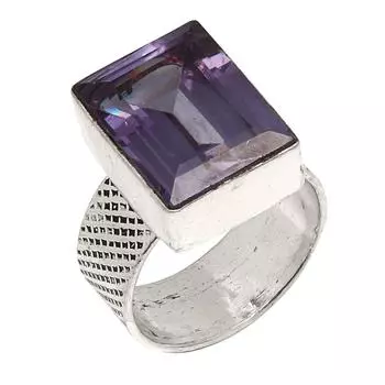 Серебряные украшения ручной работы с аметистовым драгоценным камнем 6.5