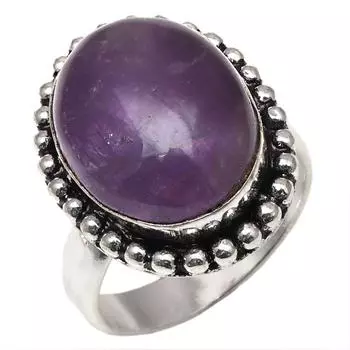 Серебряные украшения ручной работы с аметистовым камнем 8