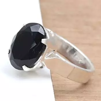 Серебряные украшения ручной работы с черными камнями-позвоночниками 8