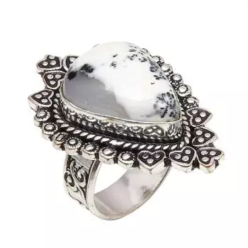 Серебряные украшения ручной работы с дендритовым опалом 7