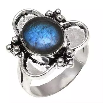 Серебряные украшения ручной работы с драгоценным камнем лабрадорит 8