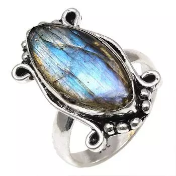 Серебряные украшения ручной работы с драгоценным камнем лабрадорит 8