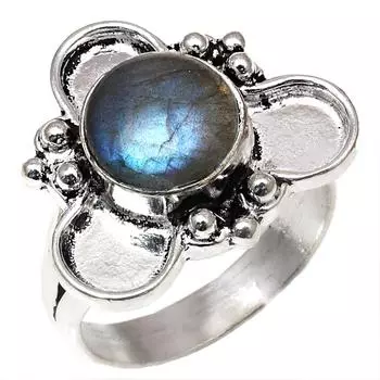 Серебряные украшения ручной работы с драгоценным камнем лабрадорит 9