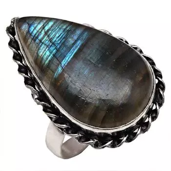 Серебряные украшения ручной работы с драгоценным камнем лабрадорит 8