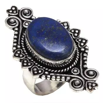 Серебряные украшения ручной работы с драгоценным камнем лазурит 8