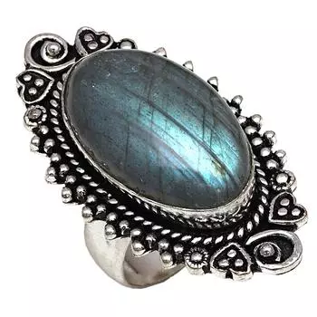 Серебряные украшения ручной работы с драгоценным камнем лабрадорит 6