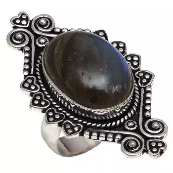 Серебряные украшения ручной работы с драгоценным камнем лабрадорит 9