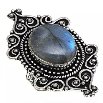 Серебряные украшения ручной работы с драгоценным камнем лабрадорит 7