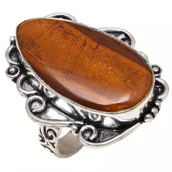 Серебряные украшения ручной работы с драгоценным камнем тигровый глаз 8.5