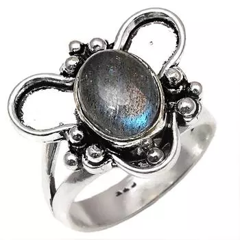 Серебряные украшения ручной работы с драгоценным камнем лабрадорит 7