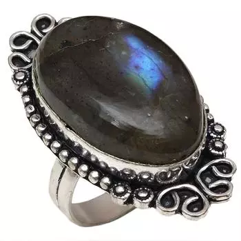 Серебряные украшения ручной работы с драгоценным камнем лабрадорит 9