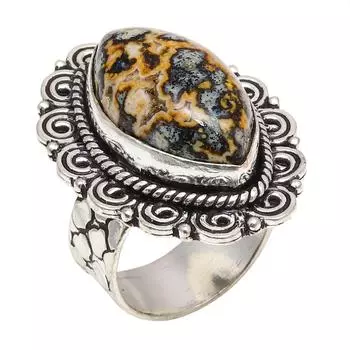 Серебряные украшения ручной работы с драгоценным камнем черепаха яшма 8