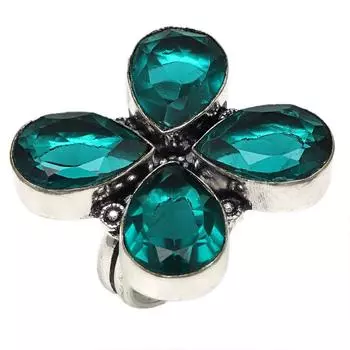 Серебряные украшения ручной работы с драгоценным камнем хризопраз 6.5