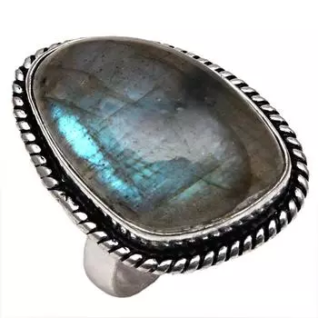 Серебряные украшения ручной работы с драгоценным камнем лабрадорит 8