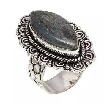 Серебряные украшения ручной работы с драгоценным камнем лабрадорит 8