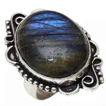 Серебряные украшения ручной работы с драгоценным камнем лабрадорит 7